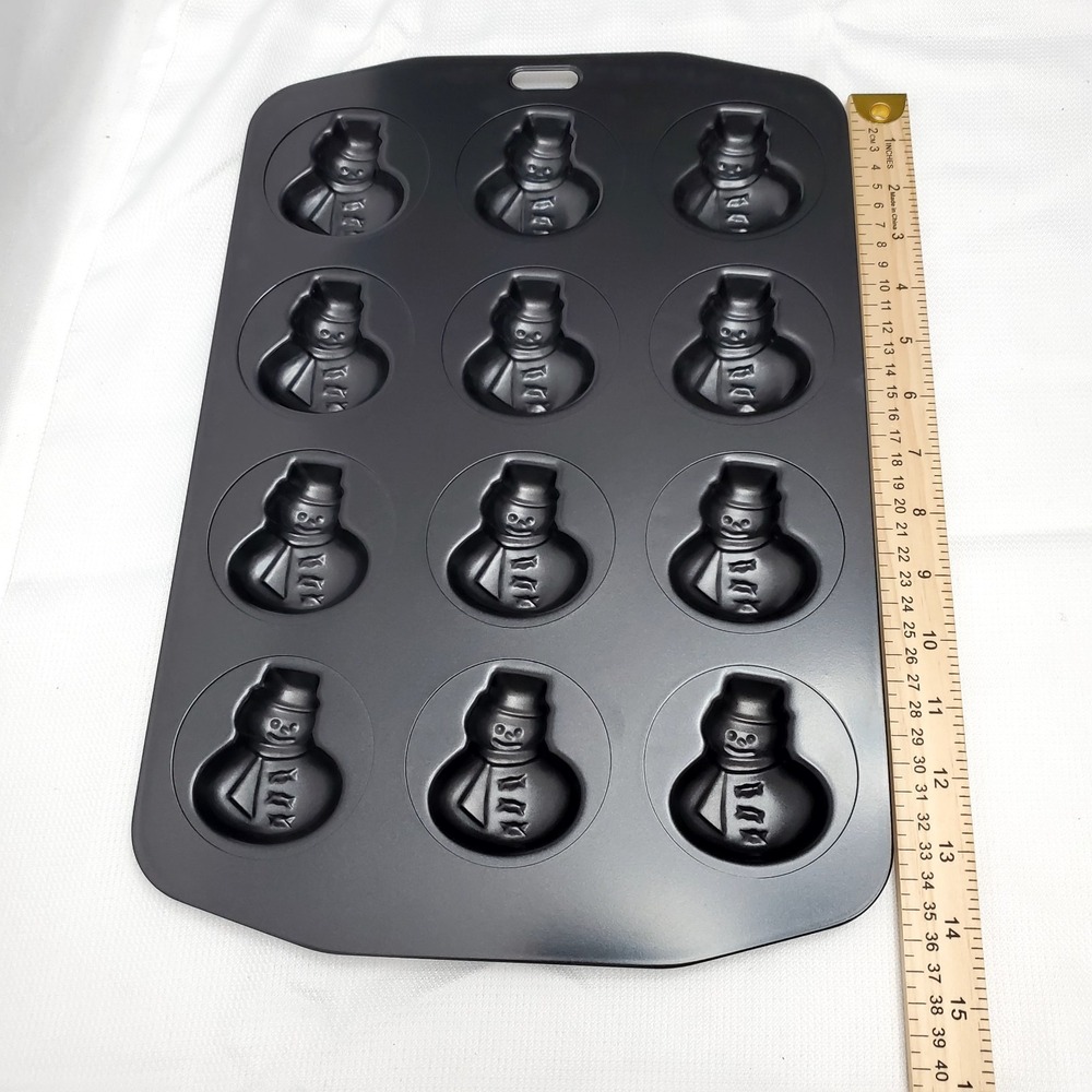 Christmas Holiday Winter Baking Cookie Mold/Sheet Pan Nonstick ☆ SNOWMAN ☆ NEW!